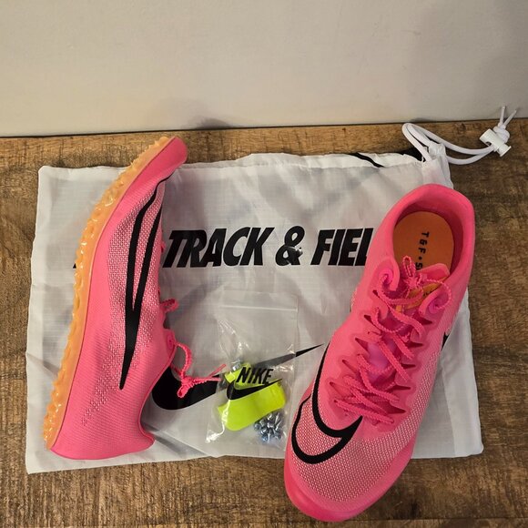 Nike Zoom Ja Fly 4 Track Spikes Hyper Pink DR2741-600 Men’s Size 12 NEW No Box - Picture 1 of 12
